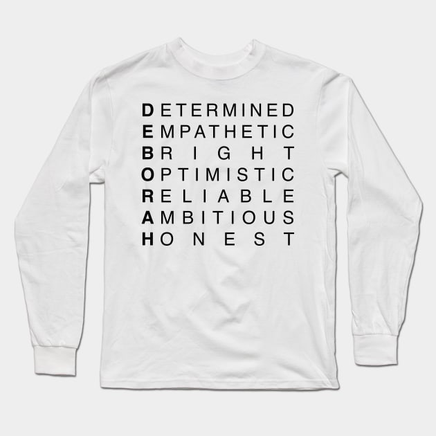 DEBORAH Long Sleeve T-Shirt by Print It Like its Hot